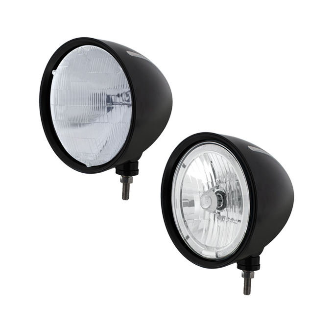 Buy 7-Inch Black Billet LED Halo Headlight - Big Rig Chrome Shop