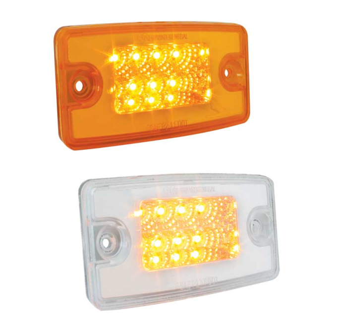 8 LED Freightliner Cab Visor Marker Lights - Big Rig Chrome Shop