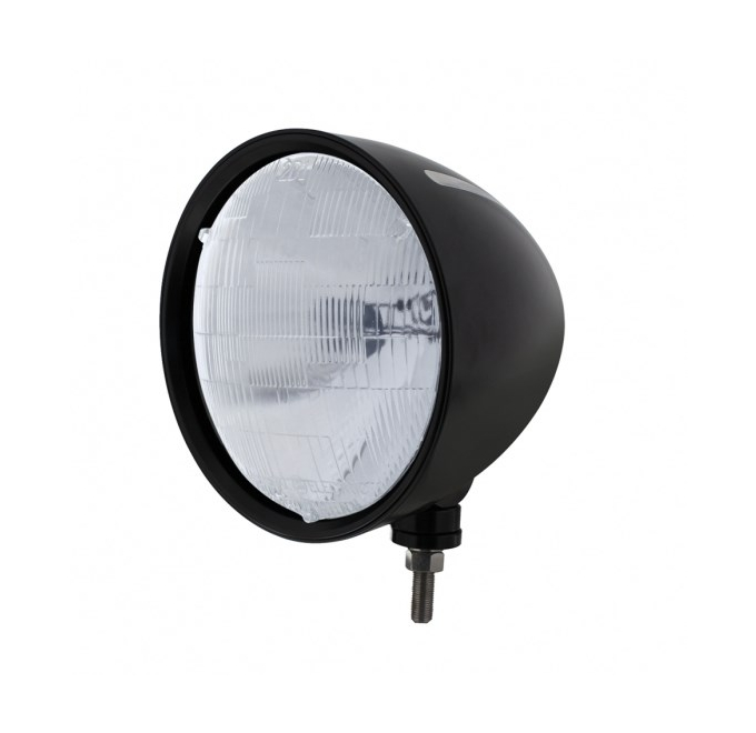 Buy 7-Inch Black Billet LED Halo Headlight - Amber LED | Big Rig