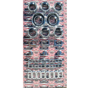 Lifetime Nut Covers Chrome Dash Trim Kit For Peterbilt 387 Models 2001 - 2011 - Peterbilt Peterbilt 387 Models 2001 -...
