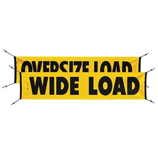 Aftermarket 18 X 84 Inch Heavy Duty Oversized Load / Wide Load Double Sided Banner W/ Banner - Universal