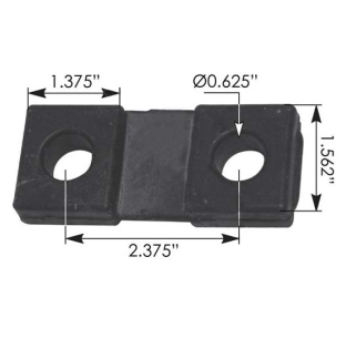 Automann USA Mid-Point Mount Radiator Insulator For Volvo VNL, VHD, VNM & VNX - Volvo Volvo VNL VHD VNM & VNX
