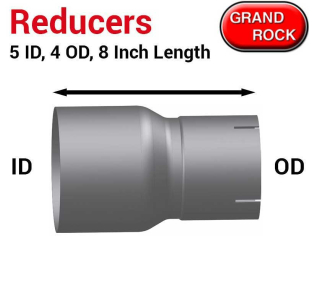 Grand Rock 8 Inch Length Pipe Reducer 5 Inch I.D to 4 Inch O.D