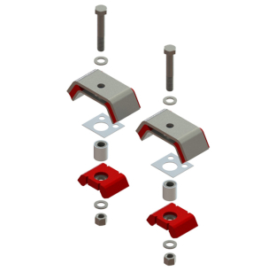 Kenworth Rear High Temp Motor Mount Kit with Hardware - Fits Kenworth Motor Mount Kit, Rear