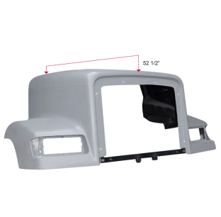 "Freightliner FLD 112/120 1989+ 52.5" Fiberglass Hood Replacement"