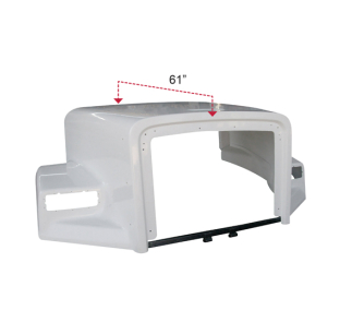 Freightliner FLD 112/120 Severe Duty 2000-2009 61" Fiberglass Hood