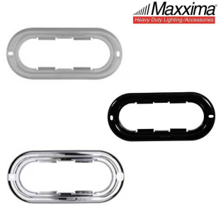 Snap On Oval PC Flange for Maxxima 63 Series Lights - Fits Most Truck Models - 5 Year Warranty