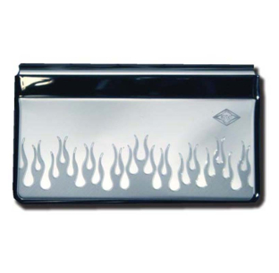 Stainless Steel Ashtray Cover for 1987-2005 Peterbilt 370, Engraved with E4 Flourish