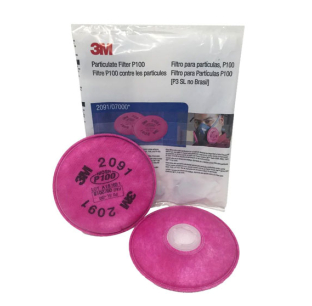 Pack of 2 Particulate Respirator Mask Filter Replacements - Fits Most Masks
