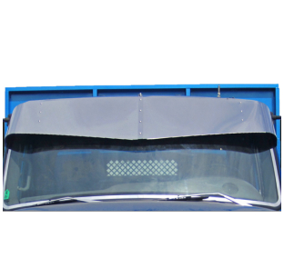 Stainless Steel V-Style Visor For Freightliner Flat Top Models M2 Business Class