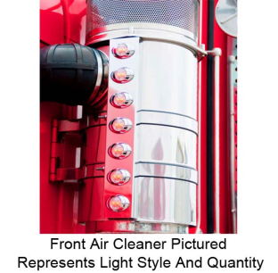 Kenworth 15 Rear Air Cleaner Light Panels with 7 P3 LED Lights - Enhance Visibility and Style