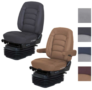 Discover the Heated Wide Ride II LoPro Bellows Hi-Back Ultra Leather Seat with Serta. Features adjustable armrests, memory foam, and multiple color options.