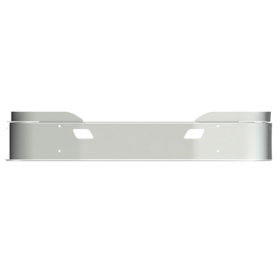 Valley Chrome Plating VC 14 Inch Stainless Steel SBA Bumper W/ Gullwing Extensions & Mounting Holes For Kenworth T680...