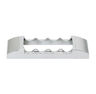 6 Inch Rectangular Wide Angle Light Bezel - Chrome Plastic, Fits Dual Function LED Light GG75170, GG7180, Optional Black Riser, Sold Each