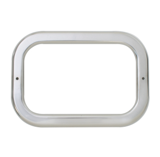 Stainless Steel Grommet Cover for 5.5 Inch Rectangular Light - No Visor