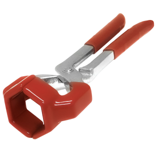 1.5" Chrome Plated Aluminum Red Vinyl Coated Lug Nut Cover - Fits Puller