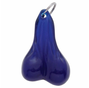 Blue 4.5 Inch Medium Ball Novelty Key Chain - Fun and Unique Key Accessory