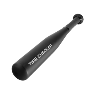 United Pacific 17" Aluminum Matte Black Tire Checker Bat