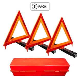 United Pacific 3-Pack Emergency Warning Triangle Kit